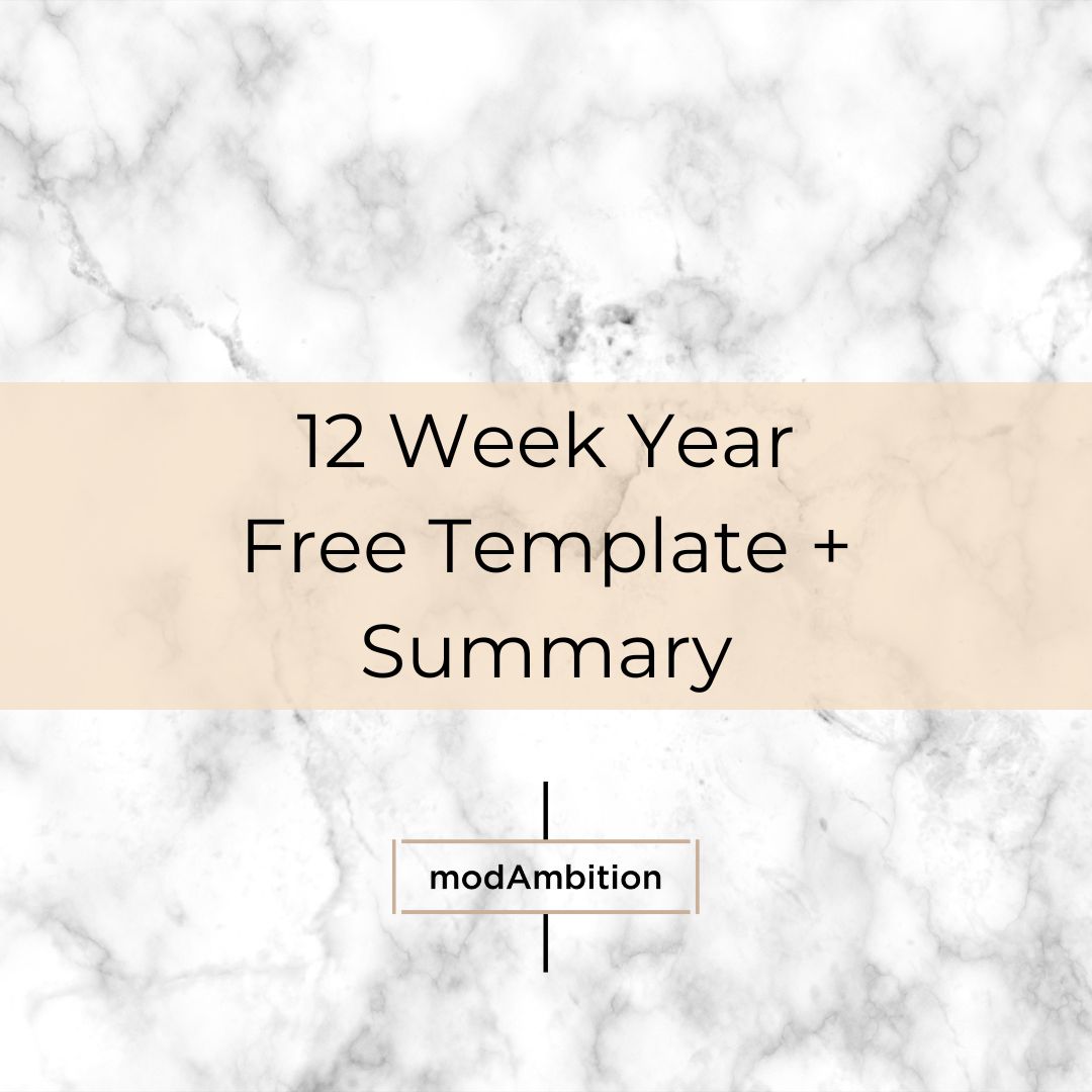 12 Week Year Template and Book Summary - Achieve your goals in just 12 weeks