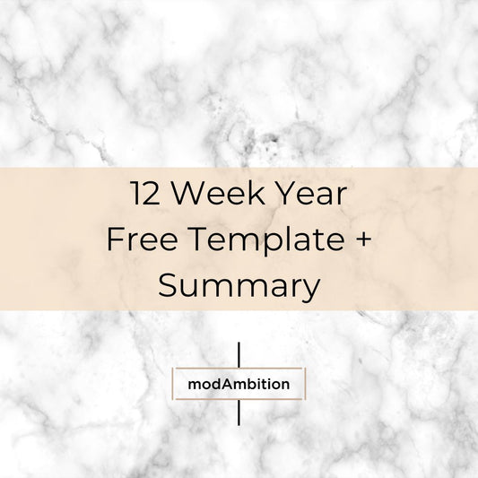 12 Week Year Template and Book Summary - Achieve your goals in just 12 weeks