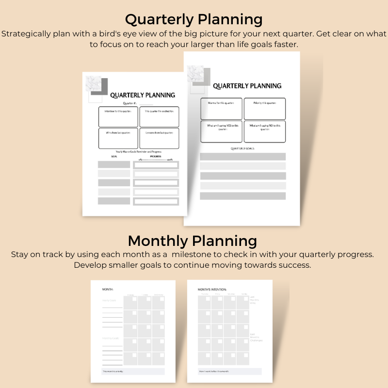 90 Day Planner Insert Refills